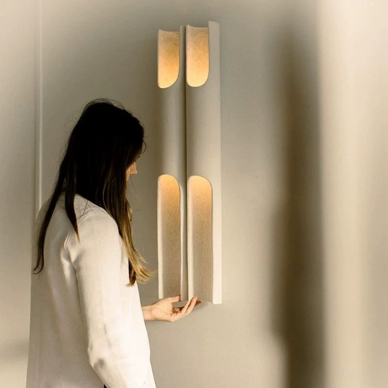 Sage White Sculpted Wave LED Wall Light (Pre-order)