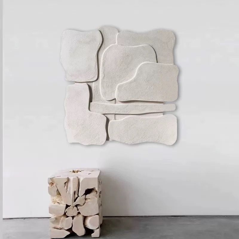 Sage White Cloud Shape Textured Panel (Pre-order)