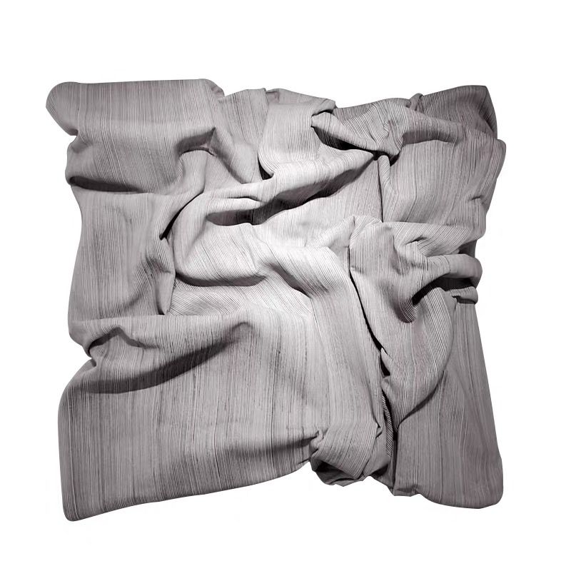 Sage White Draped Fabric Relief Sculpture (Pre-order)